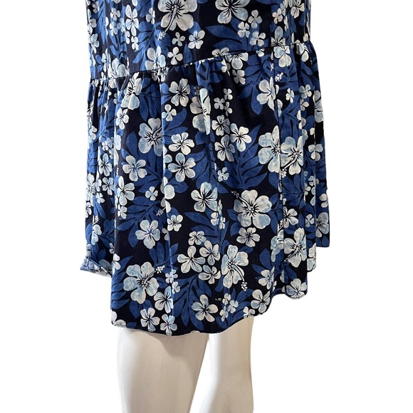 Jane M Honolulu Vintage Ruffle Collar Shift Dress Tropical Prairie Sun Size 14 - Picture 12 of 16